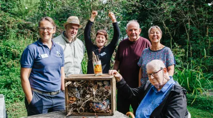 A group of people outside