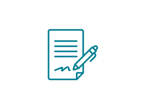 Simple line agreement icon.